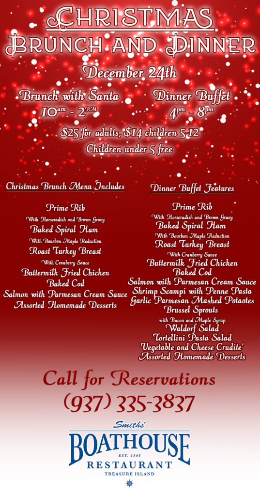 Our Christmas Eve Brunch with Santa and Dinner Buffet Menus are Here