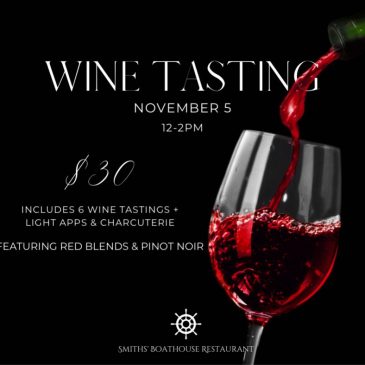 Wine Tasting – Saturday, Nov. 5th